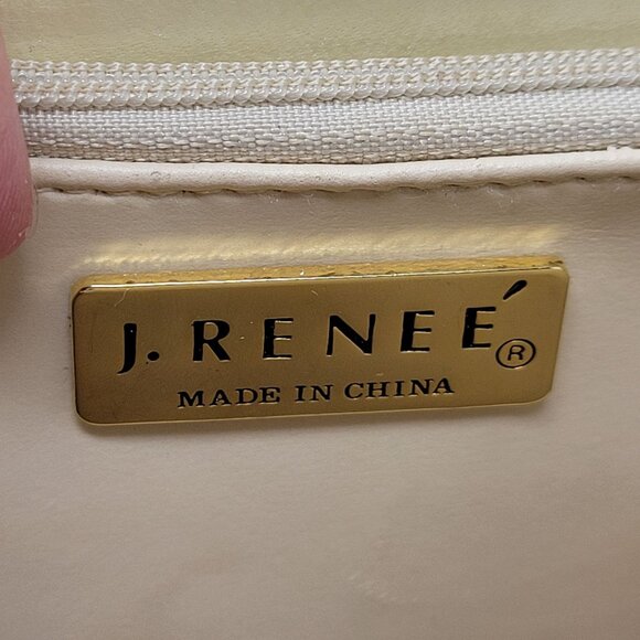 Vintage 80s Retro J. Renee Vinyl Plastic Crossbody Purse Handbag Fantasy Pearl S - Picture 13 of 14